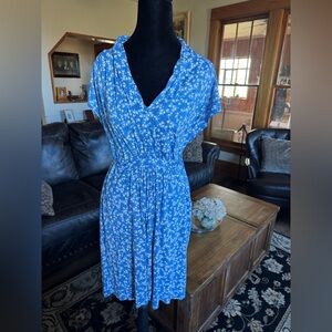French Connection Blue Floral Midi Dress